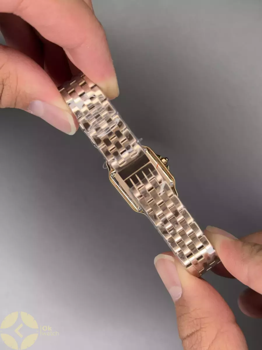 ساعت مچی کارتیه پنتر بند رزگلد دورنگین Cartier Panthere