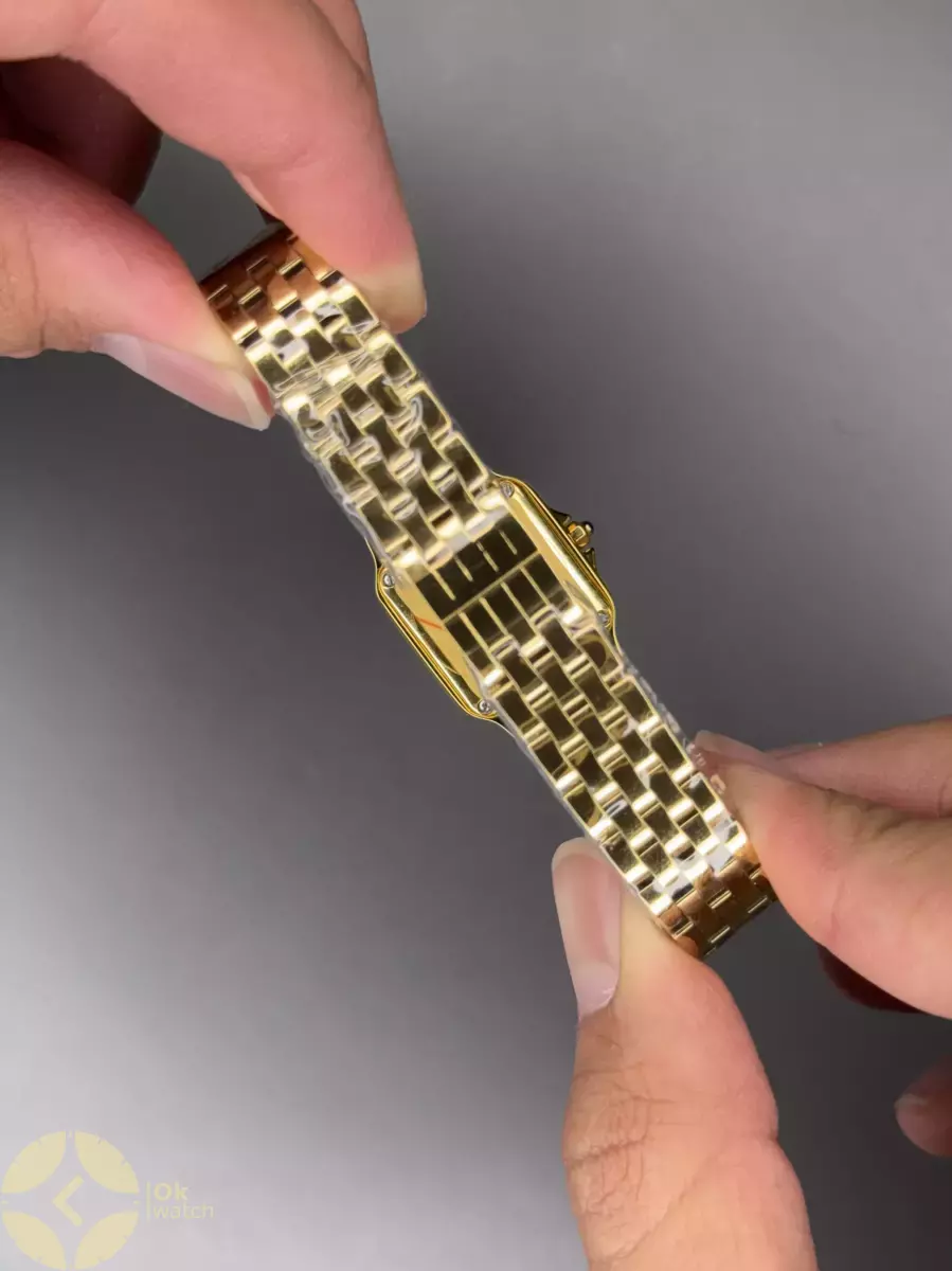 ساعت مچی کارتیه پنتر بند طلایی صفحه سفید Cartier Panthere