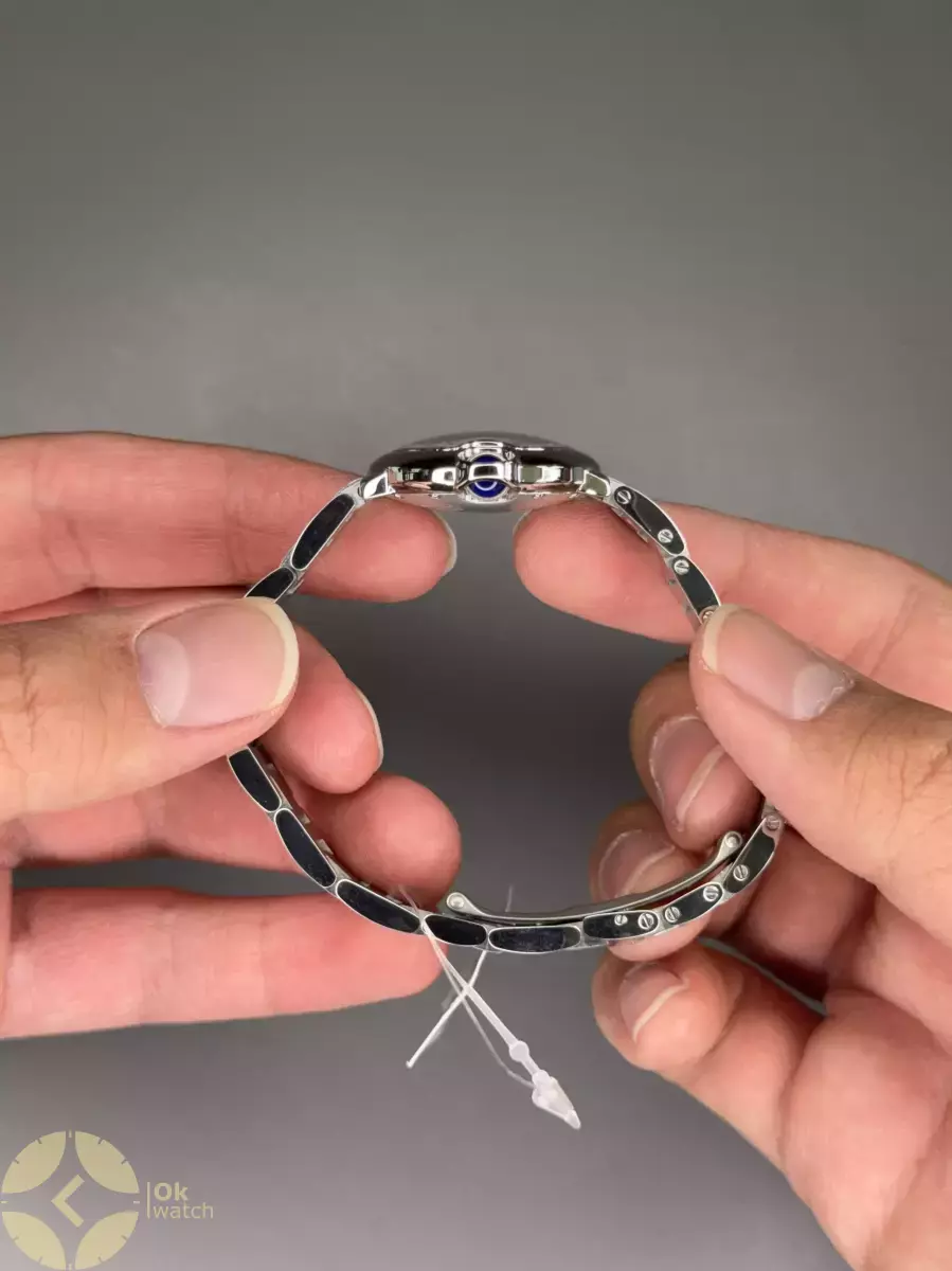 ساعت مچی کارتیه بلن بولو بند سیلور صفحه سفید Cartier Ballon Bleu