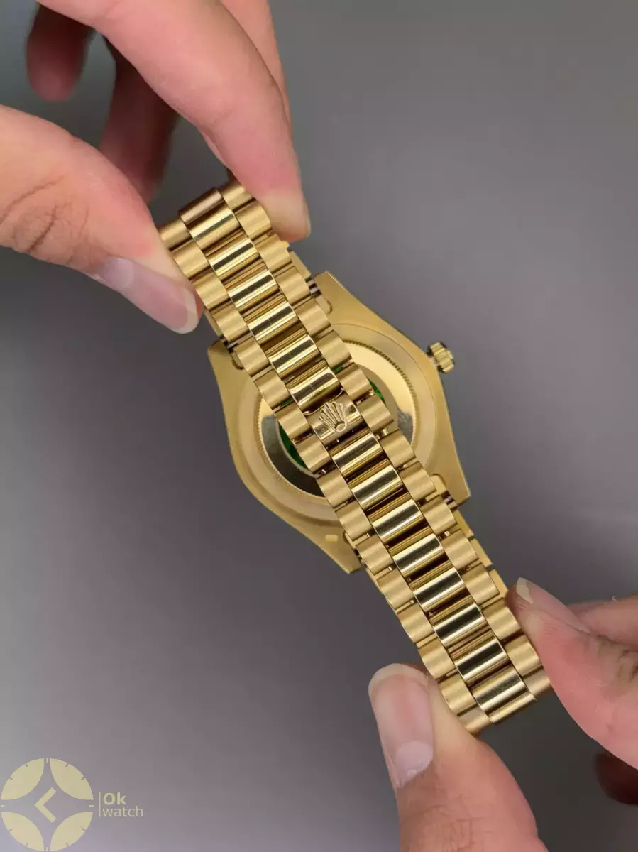 ساعت مچی رولکس دی دیت بند طلایی صفحه سفید Rolex Day-Date