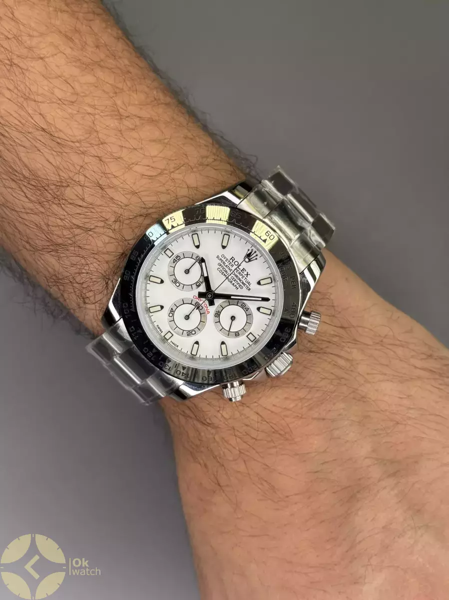 ساعت مچی رولکس دیتونا سیلور صفحه سفید Rolex Daytona