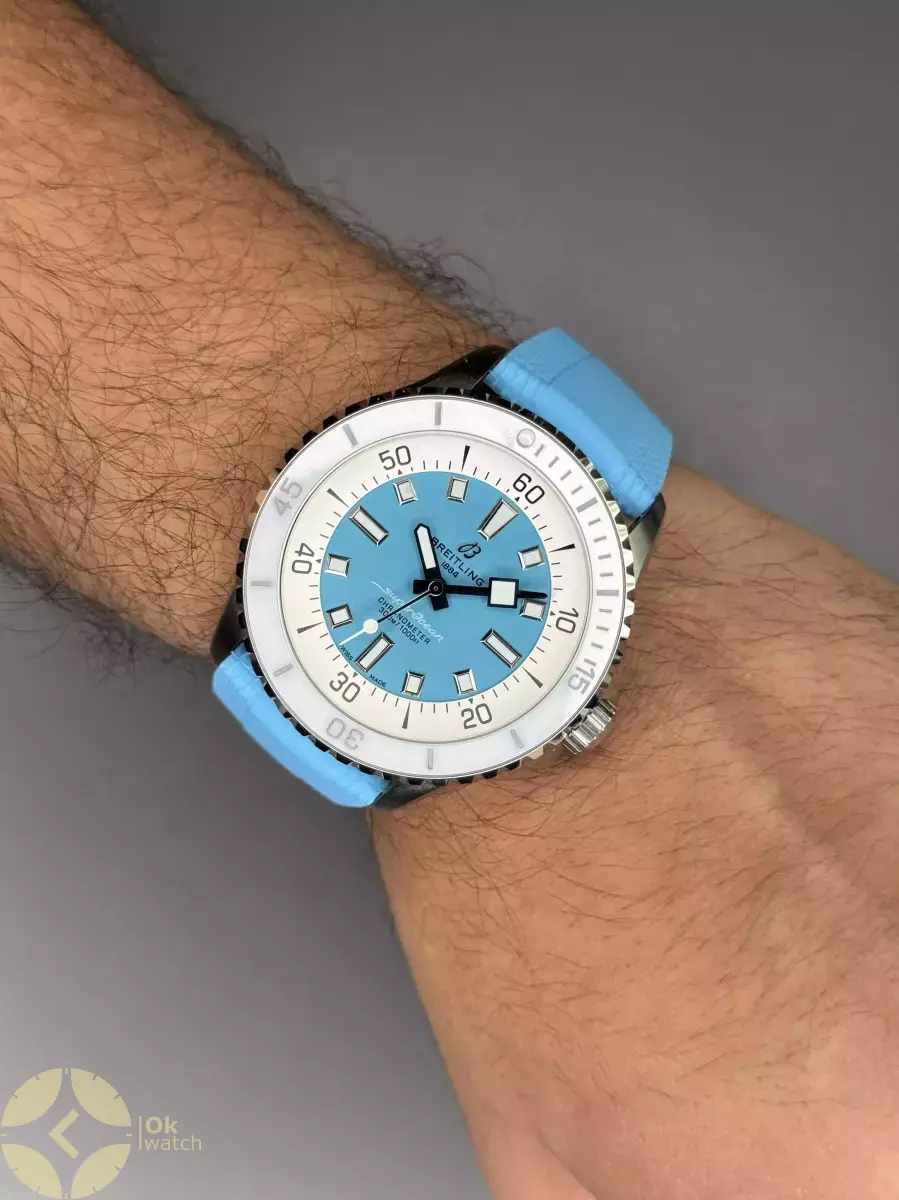 ساعت مچی برایتلینگ سوپراوشین موتور اتوماتیک بند رابر تیفانی Breitling