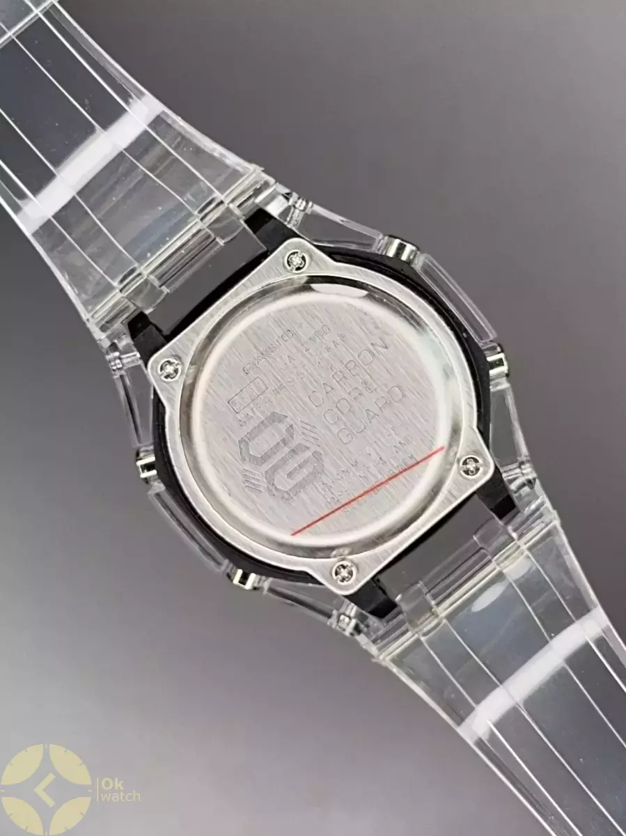 ساعت مچی کاسیو جی-شاک بند شیشه ای صفحه مشکی عقربه آبی Casio G-SHOCK