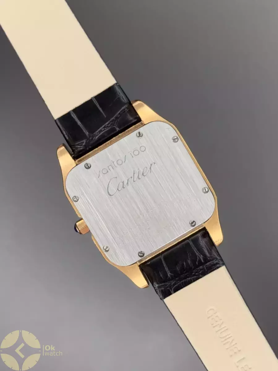 ساعت مچی کارتیه سانتوس دومونت قاب رزگلد صفحه سفید Cartier Santos Dumont