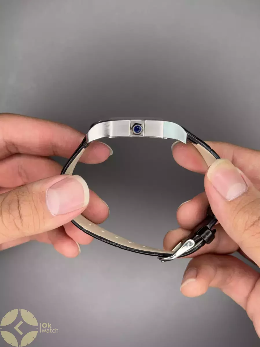 ساعت مچی کارتیه سانتوس دومونت قاب سیلور صفحه سفید Cartier Santos Dumont