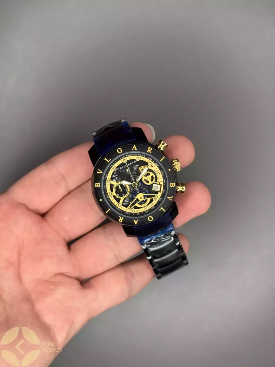 ساعت مچی بولگاری کورنوگراف بند مشکی Bvlgari