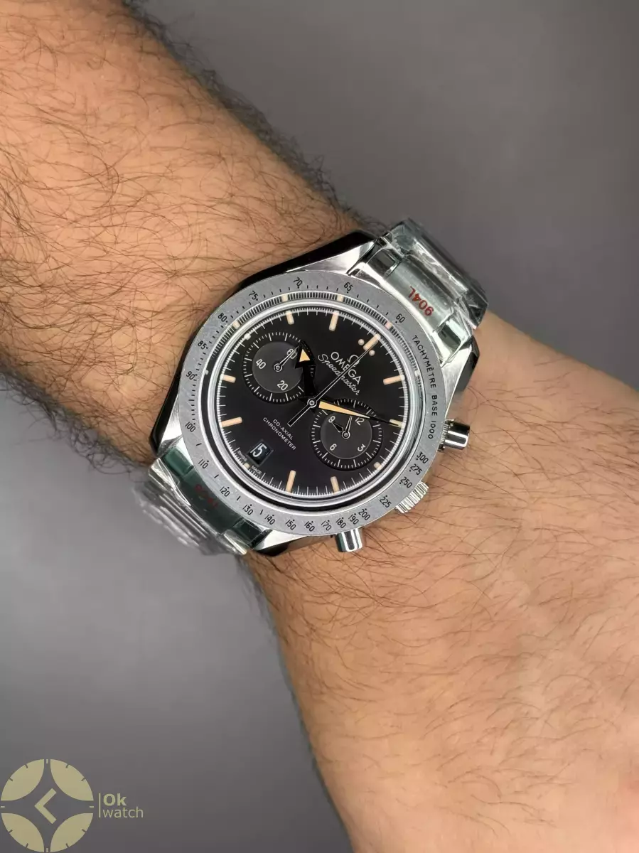 ساعت مچی امگا اسپیدمستر بند سیلور صفحه مشکی Omega Speadmaster