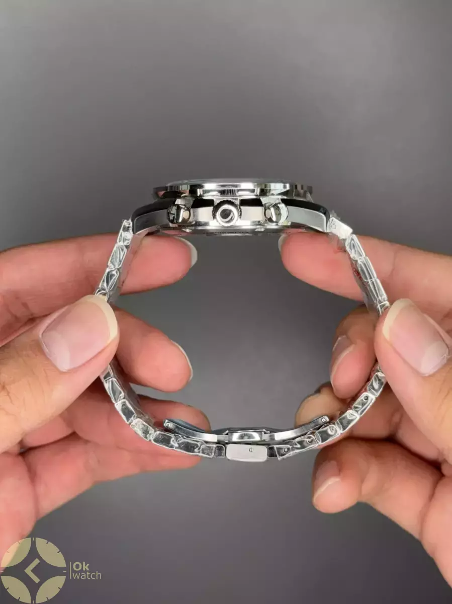 ساعت مچی امگا اسپیدمستر بند سیلور صفحه مشکی Omega Speadmaster