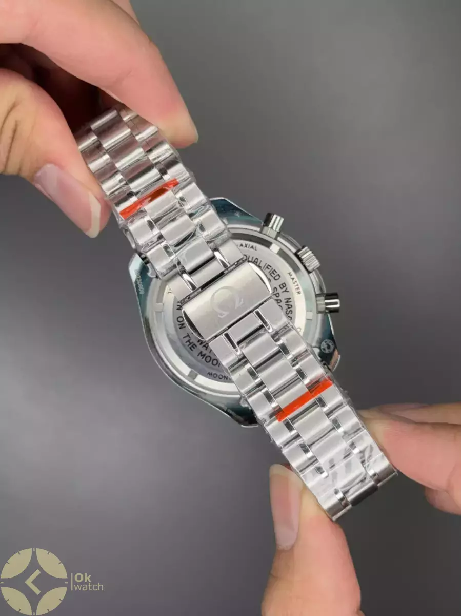 ساعت مچی امگا اسپیدمستر بند سیلور صفحه مشکی Omega Speadmaster SuperRacing