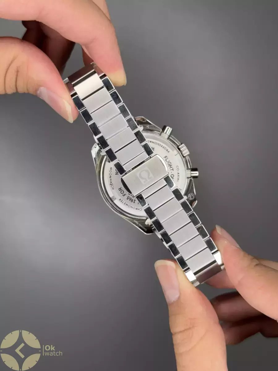 ساعت مچی امگا اسپیدمستر بند سیلور صفحه سرمه ای Omega Speadmaster