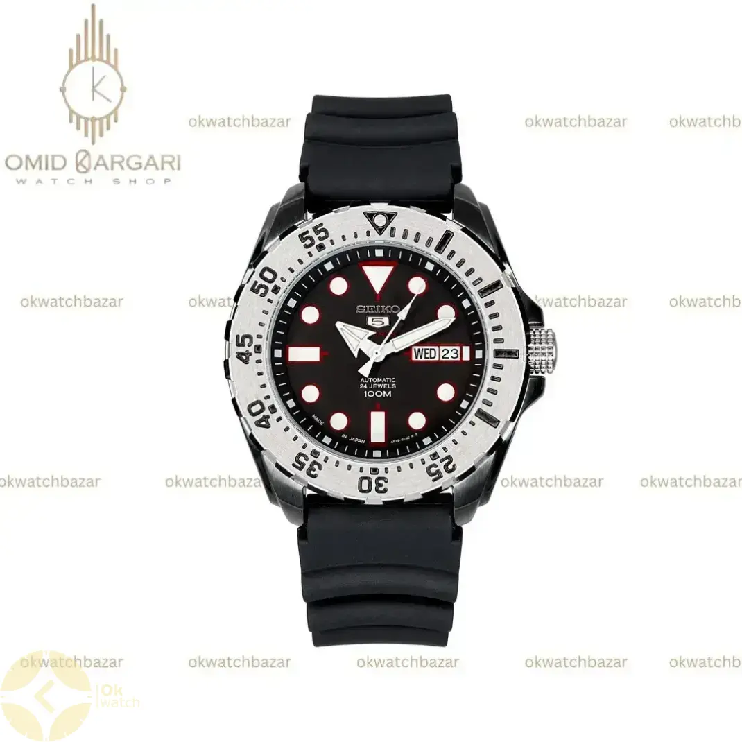 سیکو 5 بند رابر مشکی اتوماتیک Seiko 5 SRP601J1