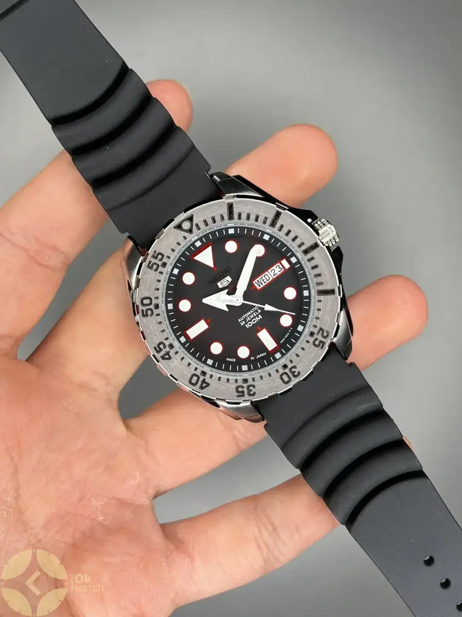 سیکو 5 بند رابر مشکی اتوماتیک Seiko 5 SRP601J1