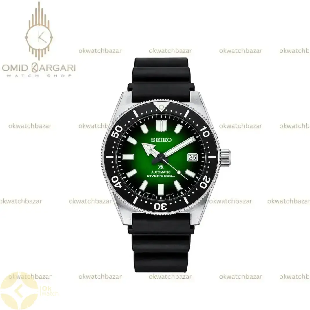سیکو پراسپکس بند رابر صفحه سبز Seiko Prospex