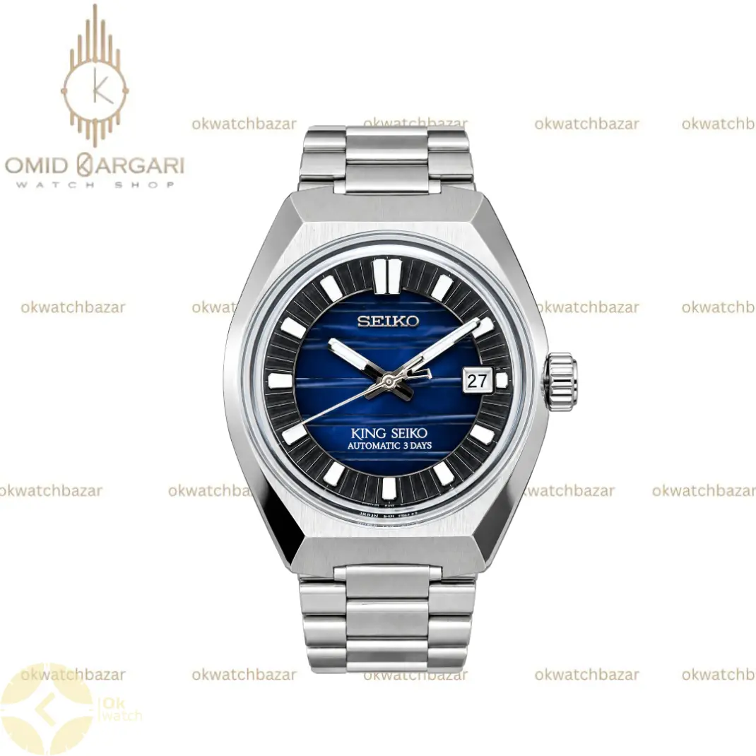 سیکو کینگ فلزی صفحه سرمه ای Seiko King