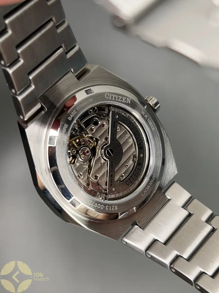 سیتیزن زیرثانیه فلزی صفحه تیفانی citizen automatic titanium