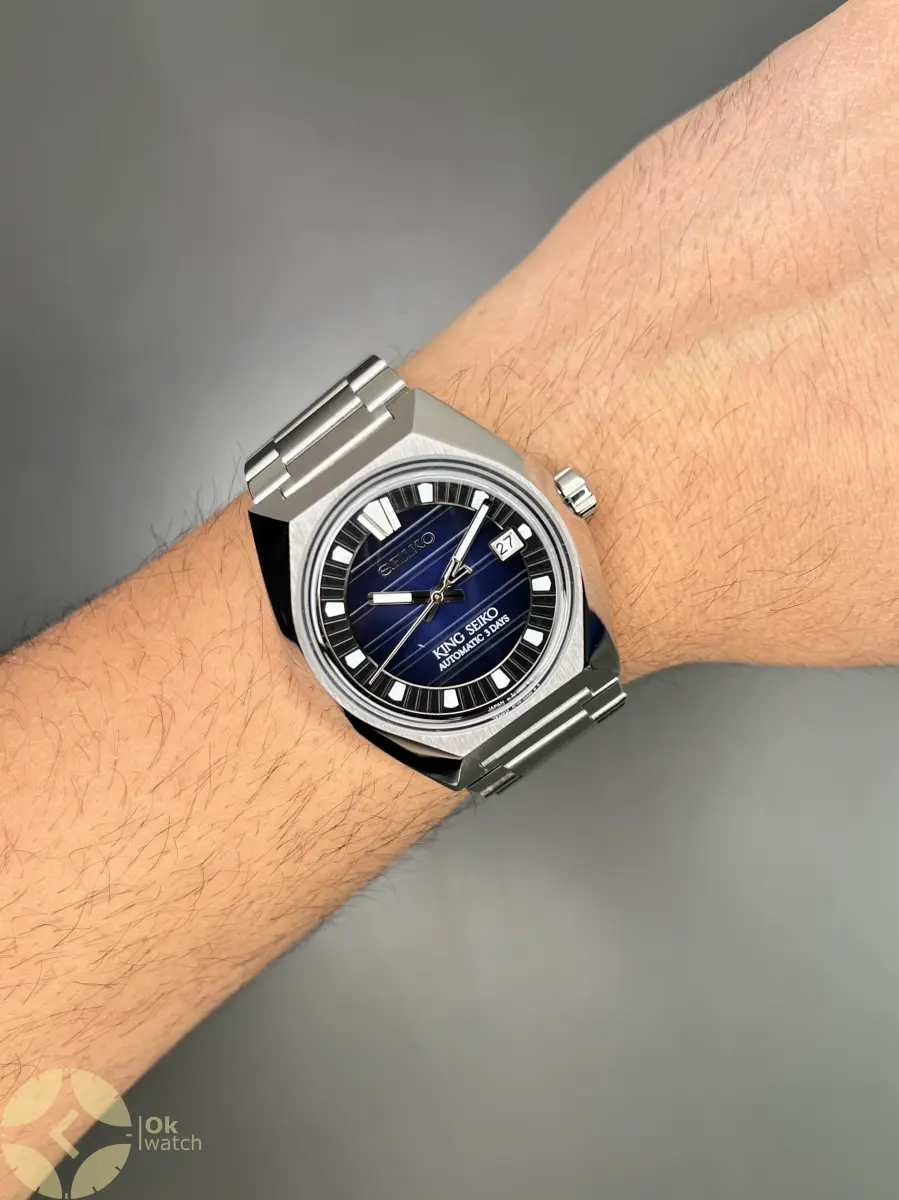 سیکو کینگ فلزی صفحه سرمه ای Seiko King