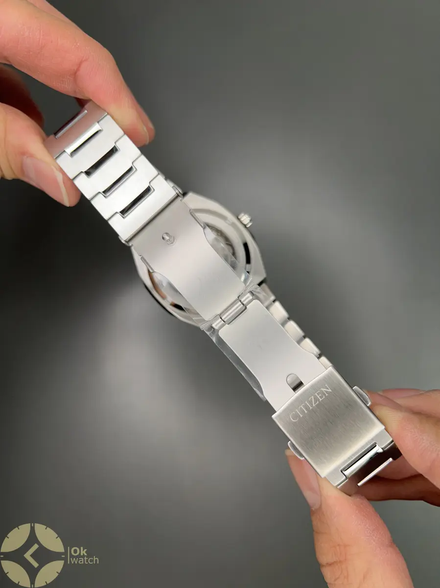 سیتیزن زیرثانیه فلزی صفحه تیفانی citizen automatic titanium