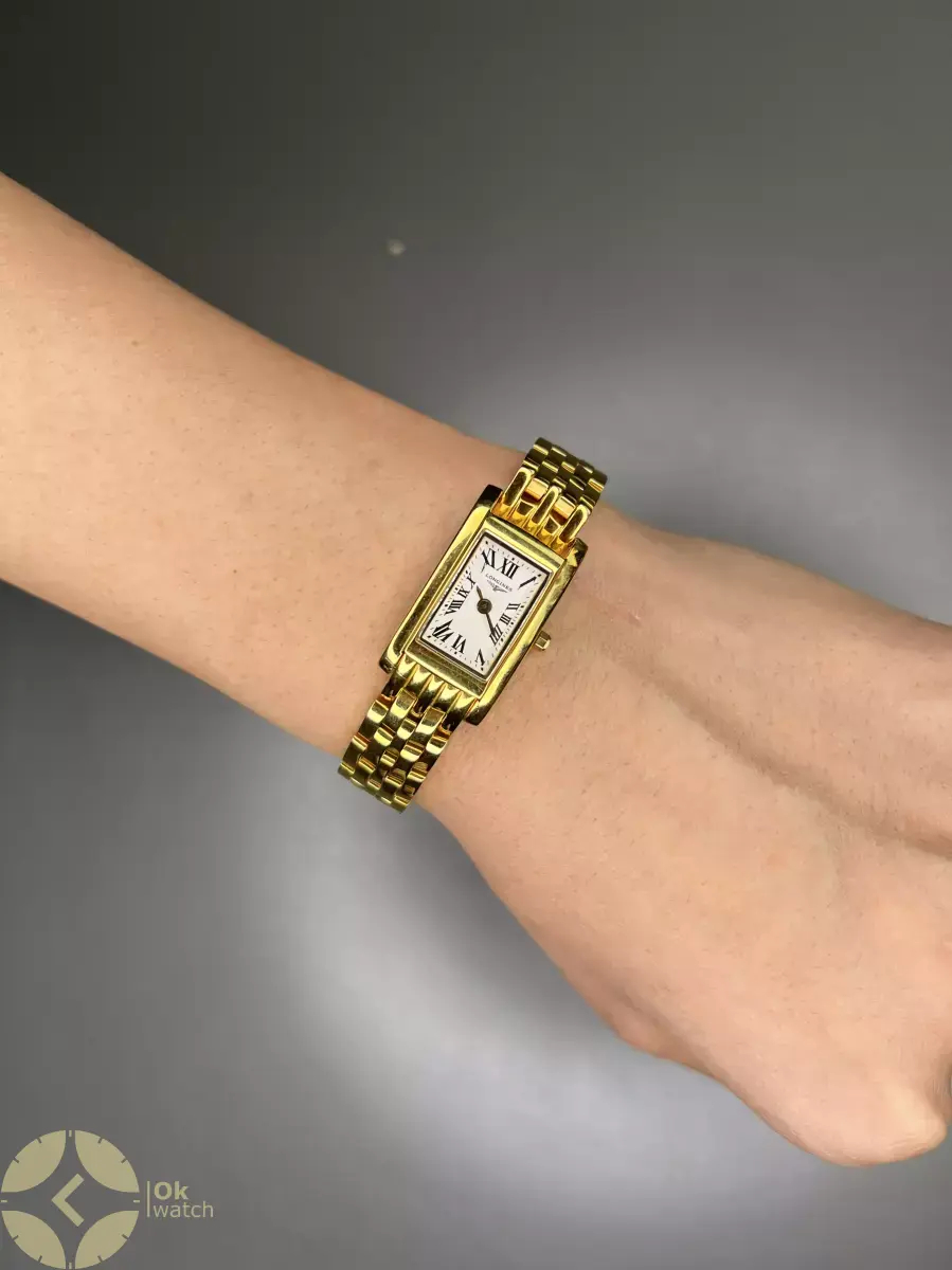 ساعت مچی لونژین بند طلایی صفحه سفید Longines