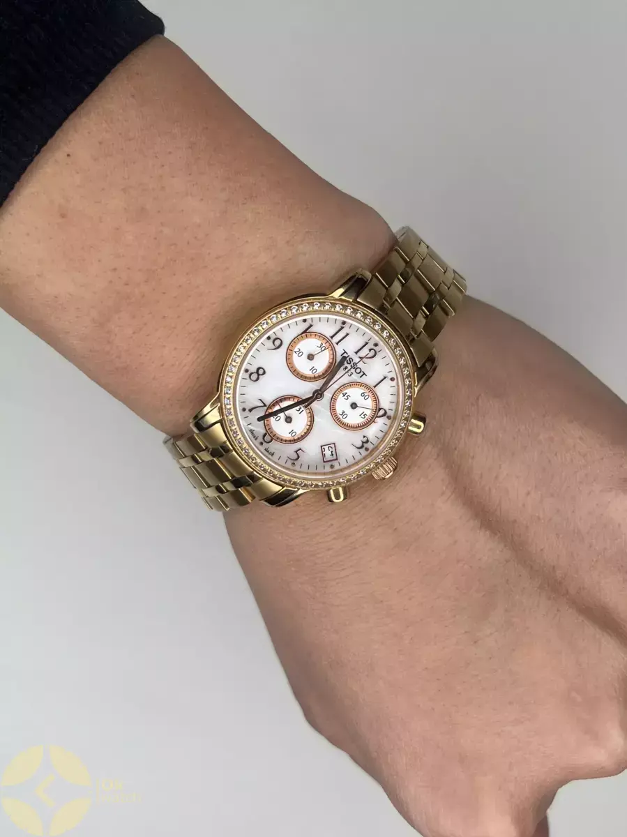 ساعت مچی تیسو کورنوگراف بند فلزی صفحه سفید Tissot 1853