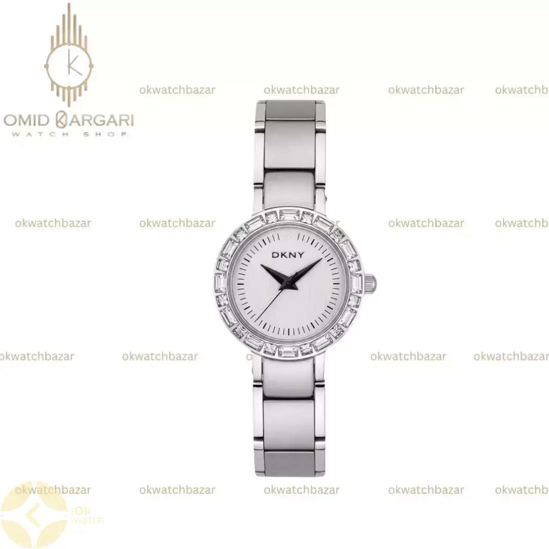 ساعت مچی دی کی ان وای بند سیلور صفحه سفید DKNY