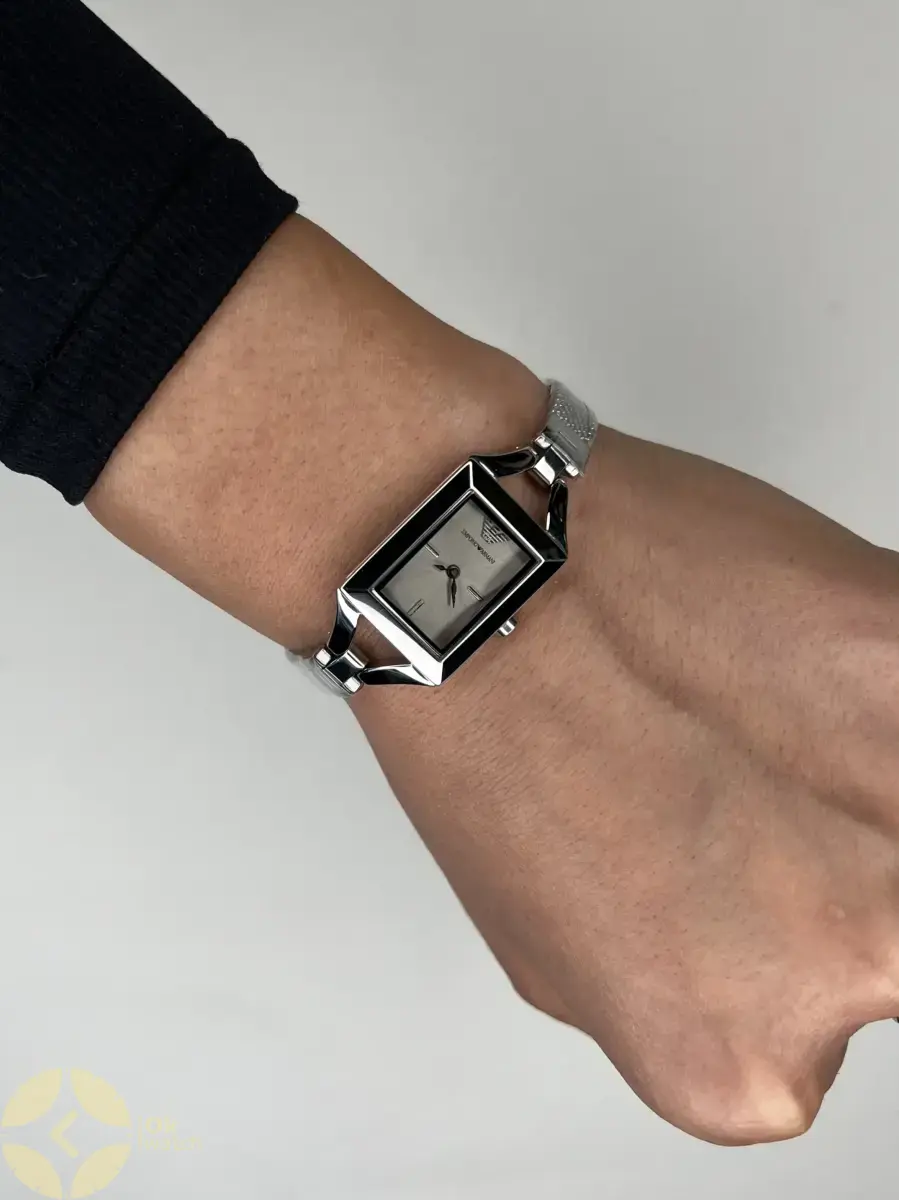 ساعت مچی امپریو آرمانی بند حصیری صفحه طوسی Emporio Armani