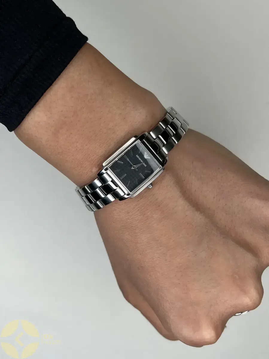 ساعت مچی امپریو آرمانی بند سیلور صفحه مشکی Emporio Armani