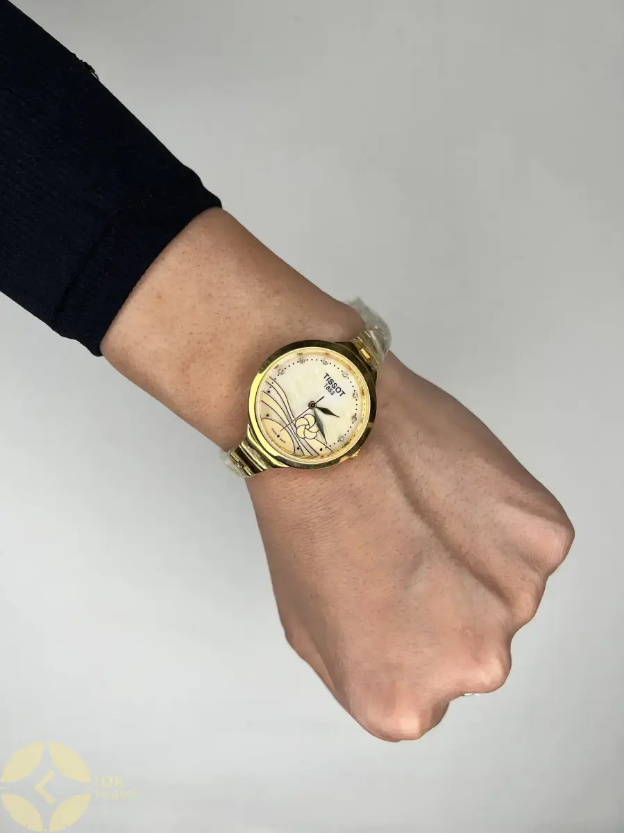 ساعت مچی تیسو تمام طلایی صفحه طرحدار Tissot 1853