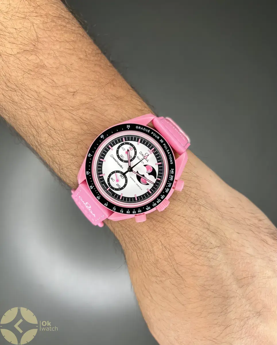 ساعت مچی امگا سواچ ماموریت به ماه صورتی Omega x Swatch Mision to the Pink Moonphase