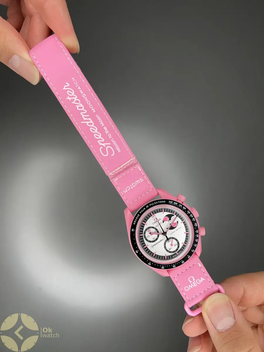 ساعت مچی امگا سواچ ماموریت به ماه صورتی Omega x Swatch Mision to the Pink Moonphase