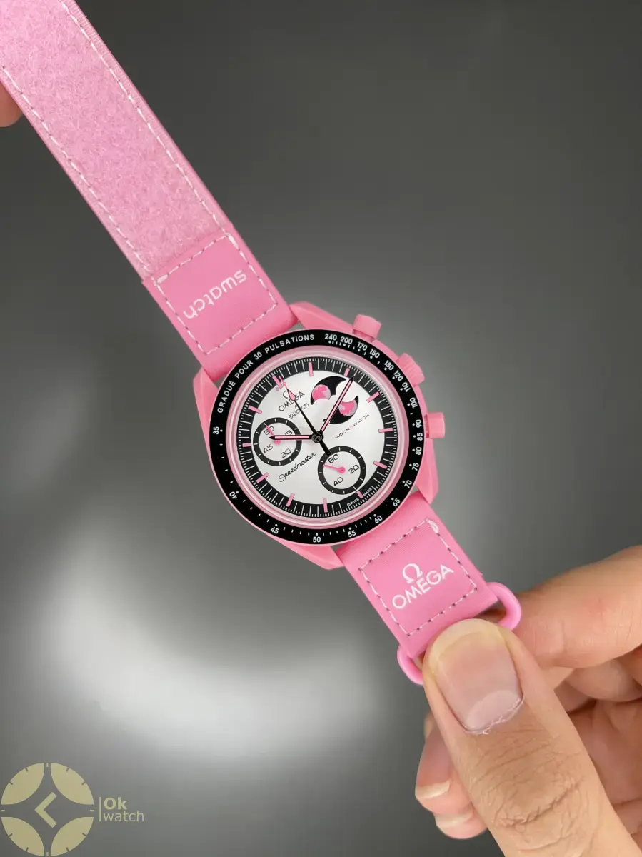 ساعت مچی امگا سواچ ماموریت به ماه صورتی Omega x Swatch Mision to the Pink Moonphase