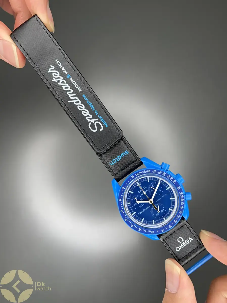 ساعت مچی امگا سواچ ماموریت به نپتون عقربه طلایی Omega x Swatch Mision to the Neptune