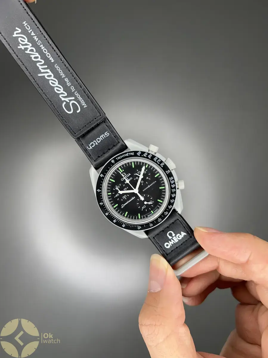 ساعت مچی امگا سواچ ماموریت به ماه ایندکس سبز Omega x Swatch Mision to the Moon