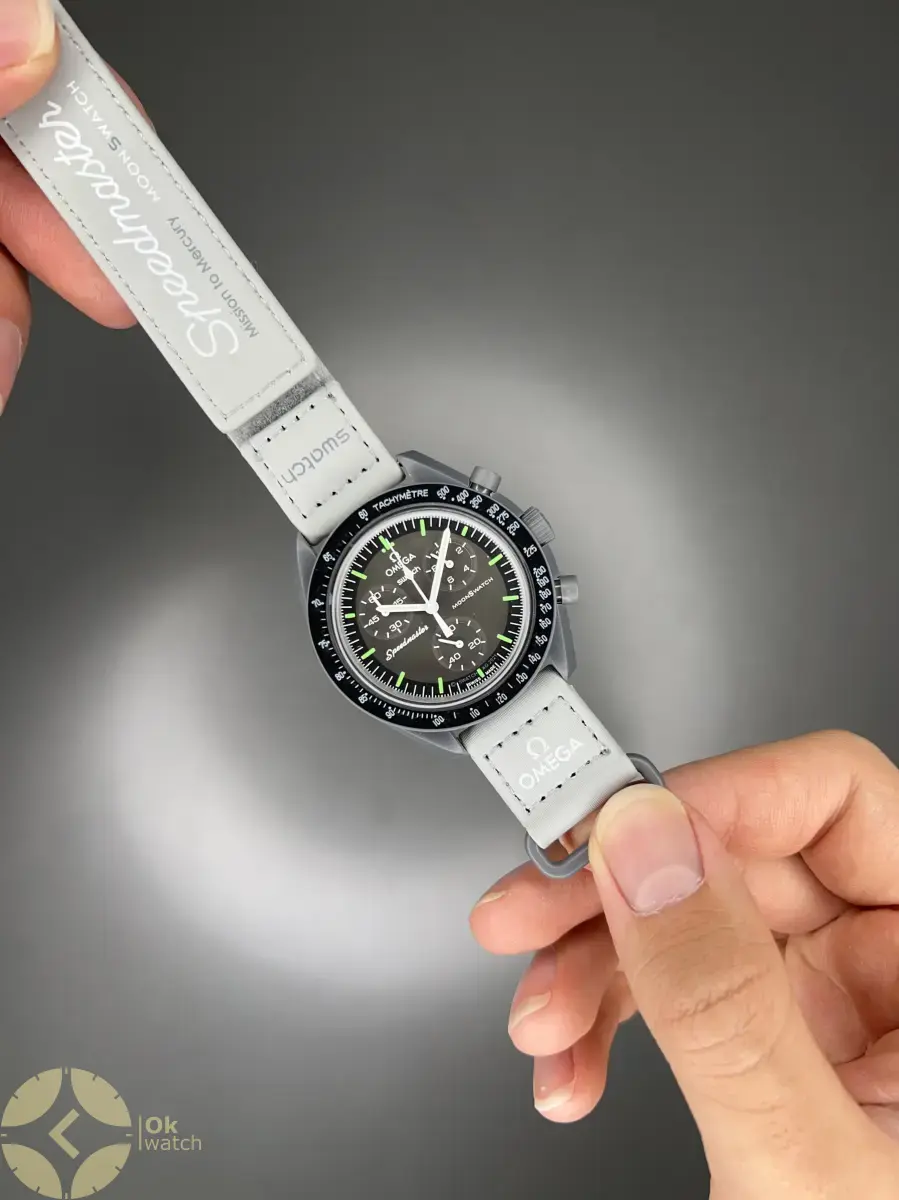 ساعت مچی امگا سواچ ماموریت به عطارد ایندکس سبز Omega x Swatch Mision to the Mercury
