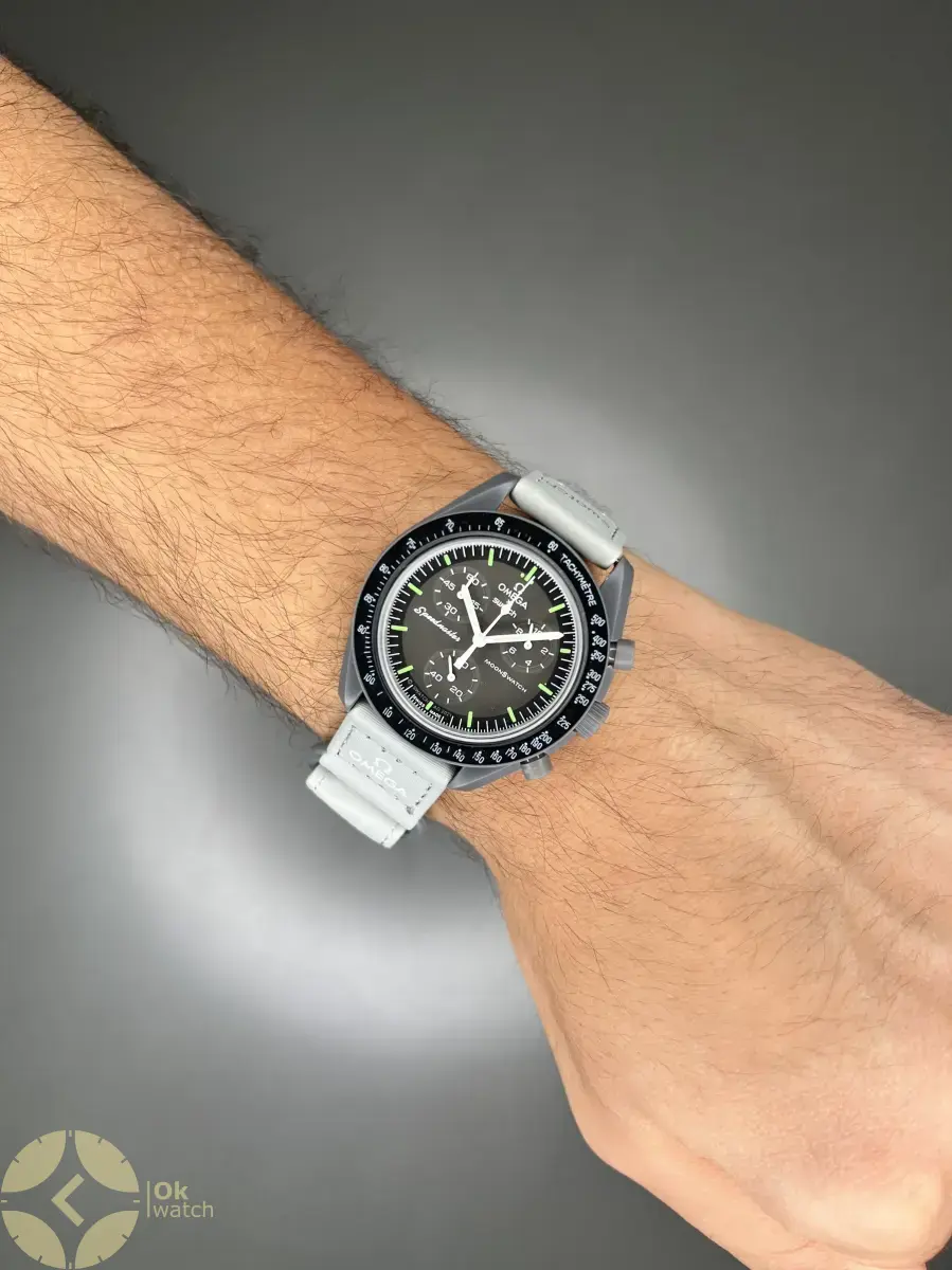 ساعت مچی امگا سواچ ماموریت به عطارد ایندکس سبز Omega x Swatch Mision to the Mercury