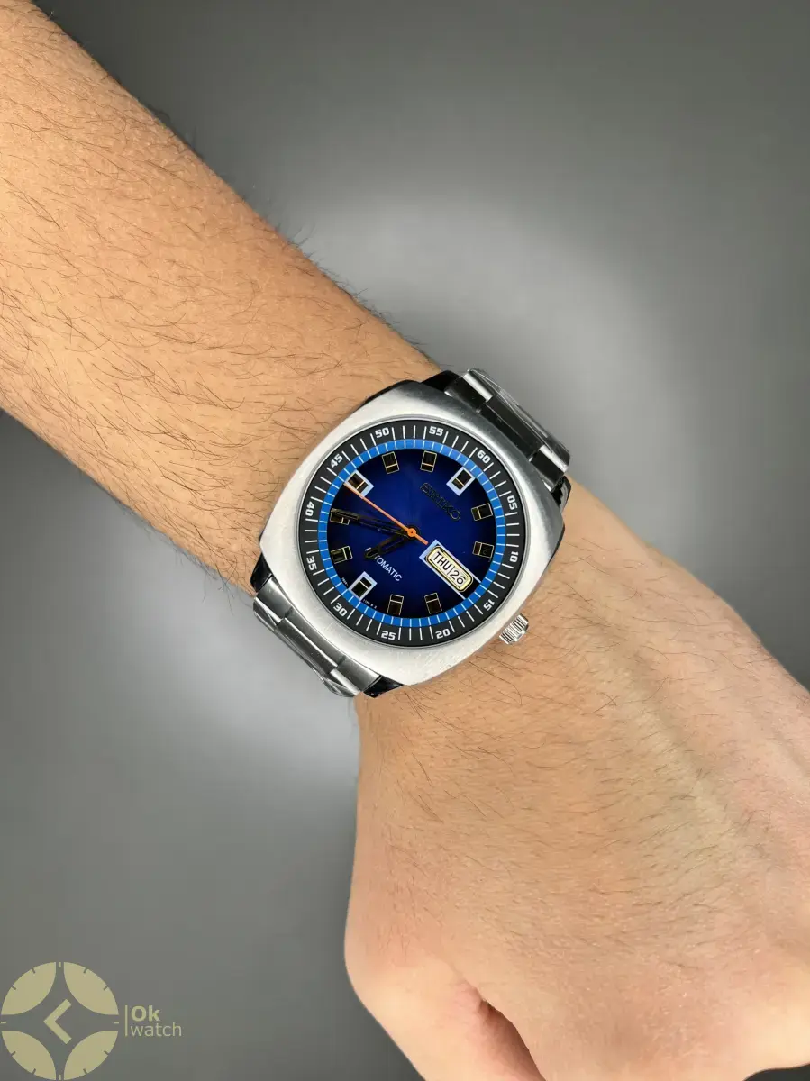 ساعت مچی سیکو مربعی سیلور صفحه سرمه ای Seiko Recraft