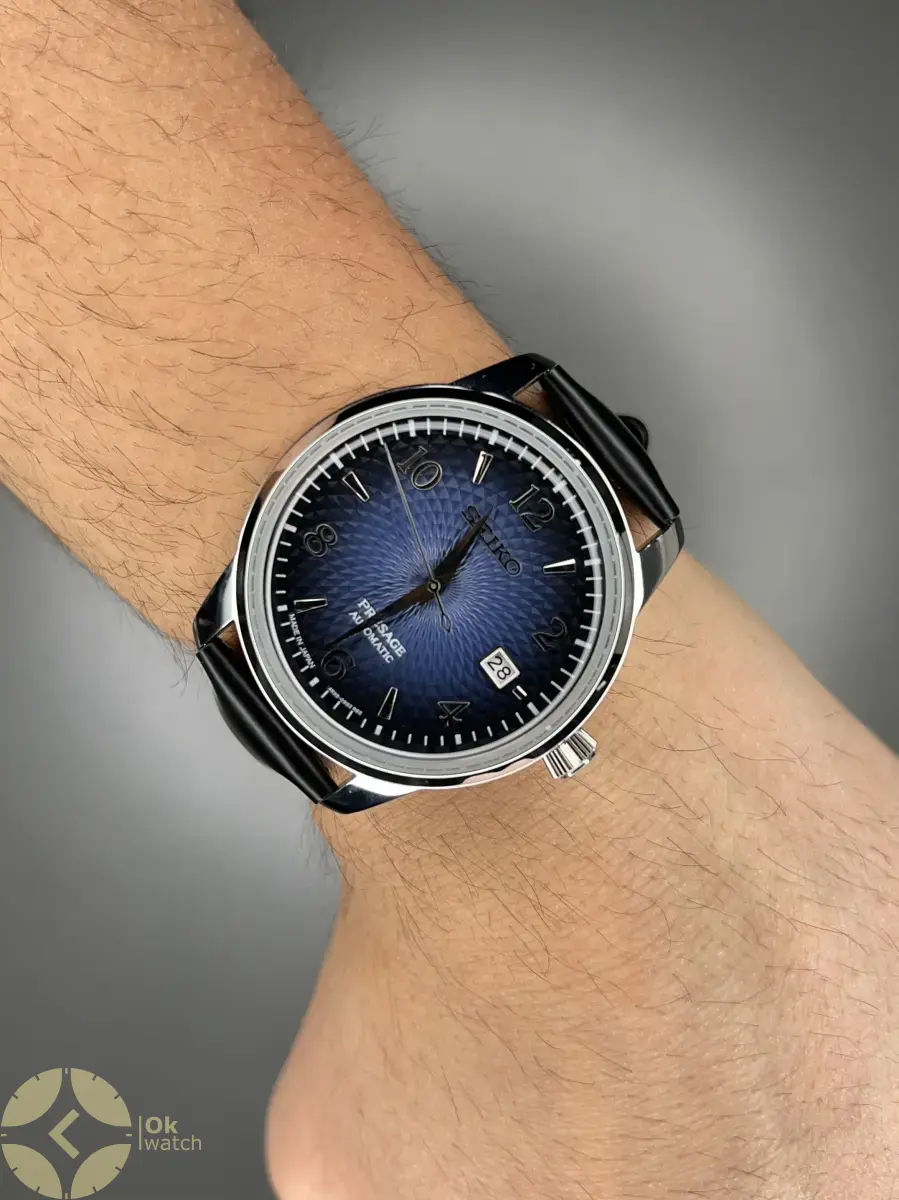 ساعت مچی سیکو پریسیج اتوماتیک صفحه آبی طرحدار Seiko Presage