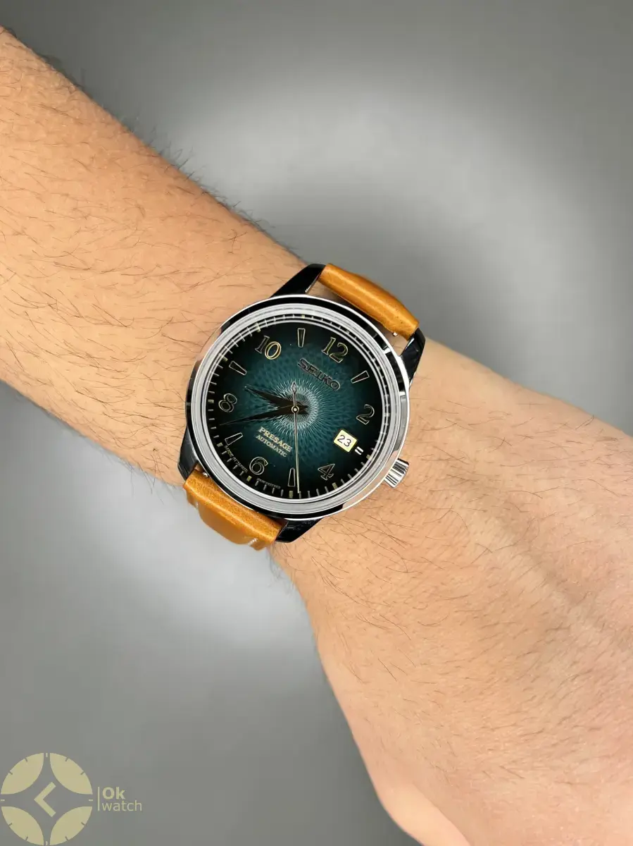 ساعت مچی سیکو پریسیج اتوماتیک صفحه سبز طرحدار Seiko Presage