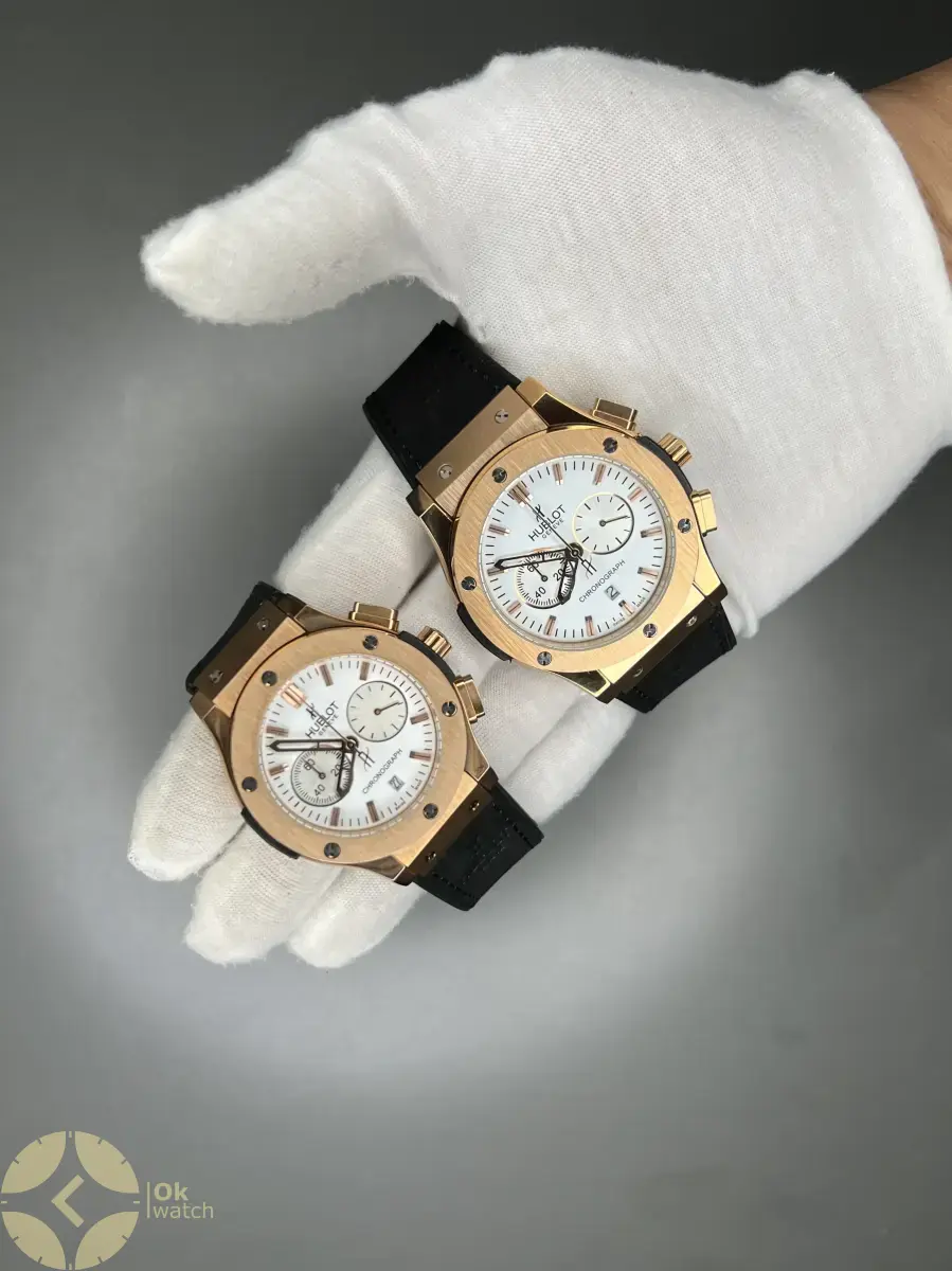 ساعت مچی هابلوت کلاسیک فیوژن کورنوگراف بند جیر مشکی مردانه Hublot Classic Fusion