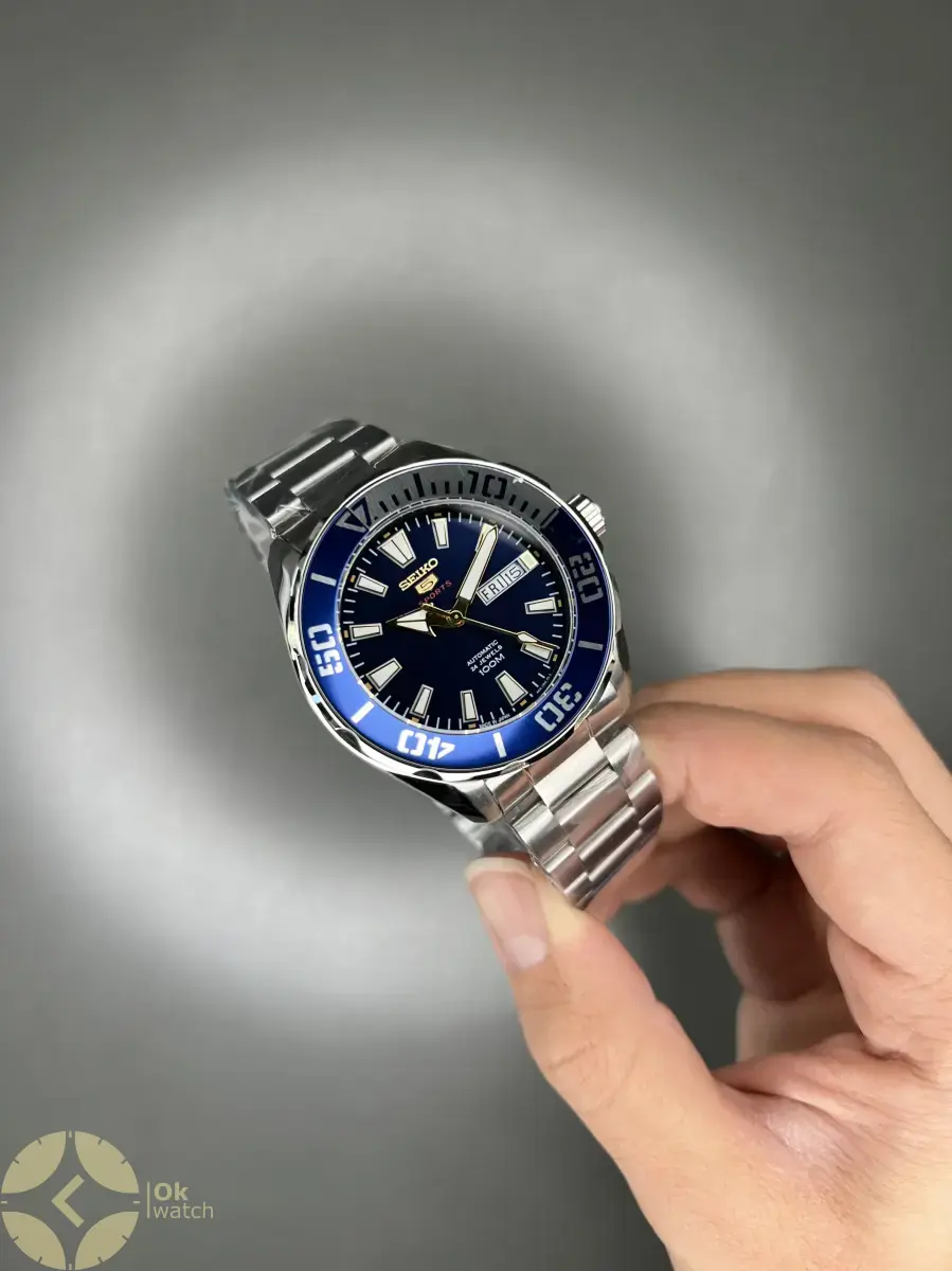 ساعت مچی سیکو 5 بند سیلور صفحه سرمه ای Seiko 5