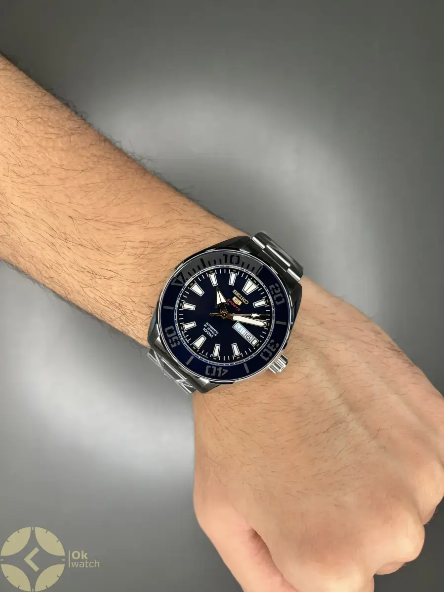 ساعت مچی سیکو 5 بند سیلور صفحه سرمه ای Seiko 5