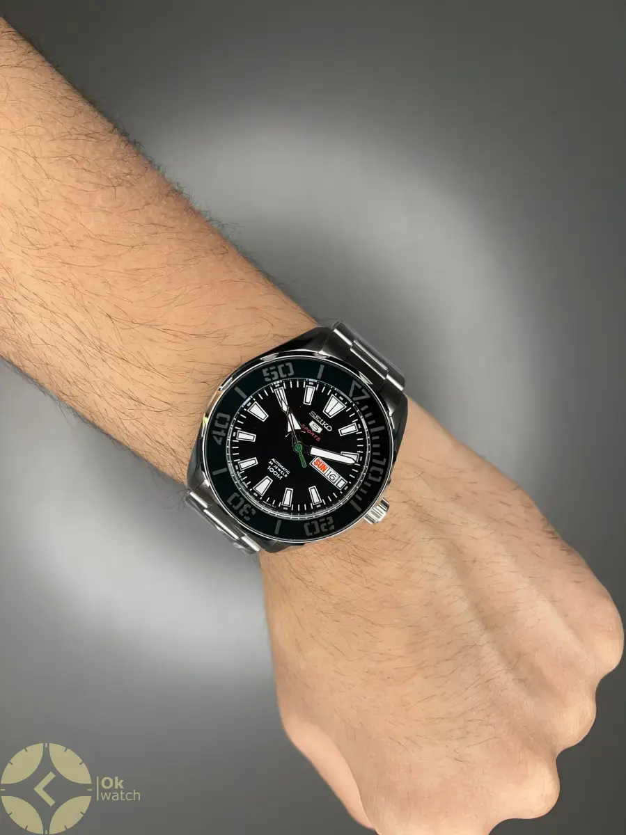 ساعت مچی سیکو 5 بند سیلور صفحه سبز Seiko 5