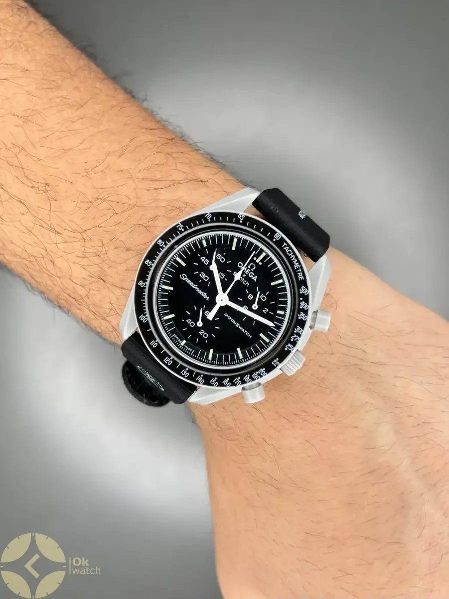 ساعت مچی امگا سواچ بند رابر ماموریت به ماه Omega x Swatch Mision to the Moon Rubber