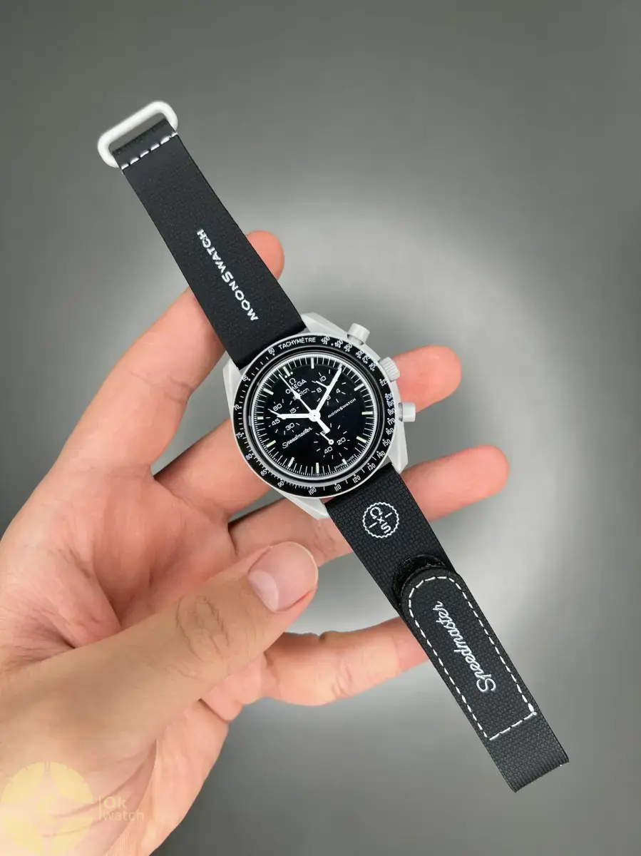 ساعت مچی امگا سواچ بند رابر ماموریت به ماه Omega x Swatch Mision to the Moon Rubber