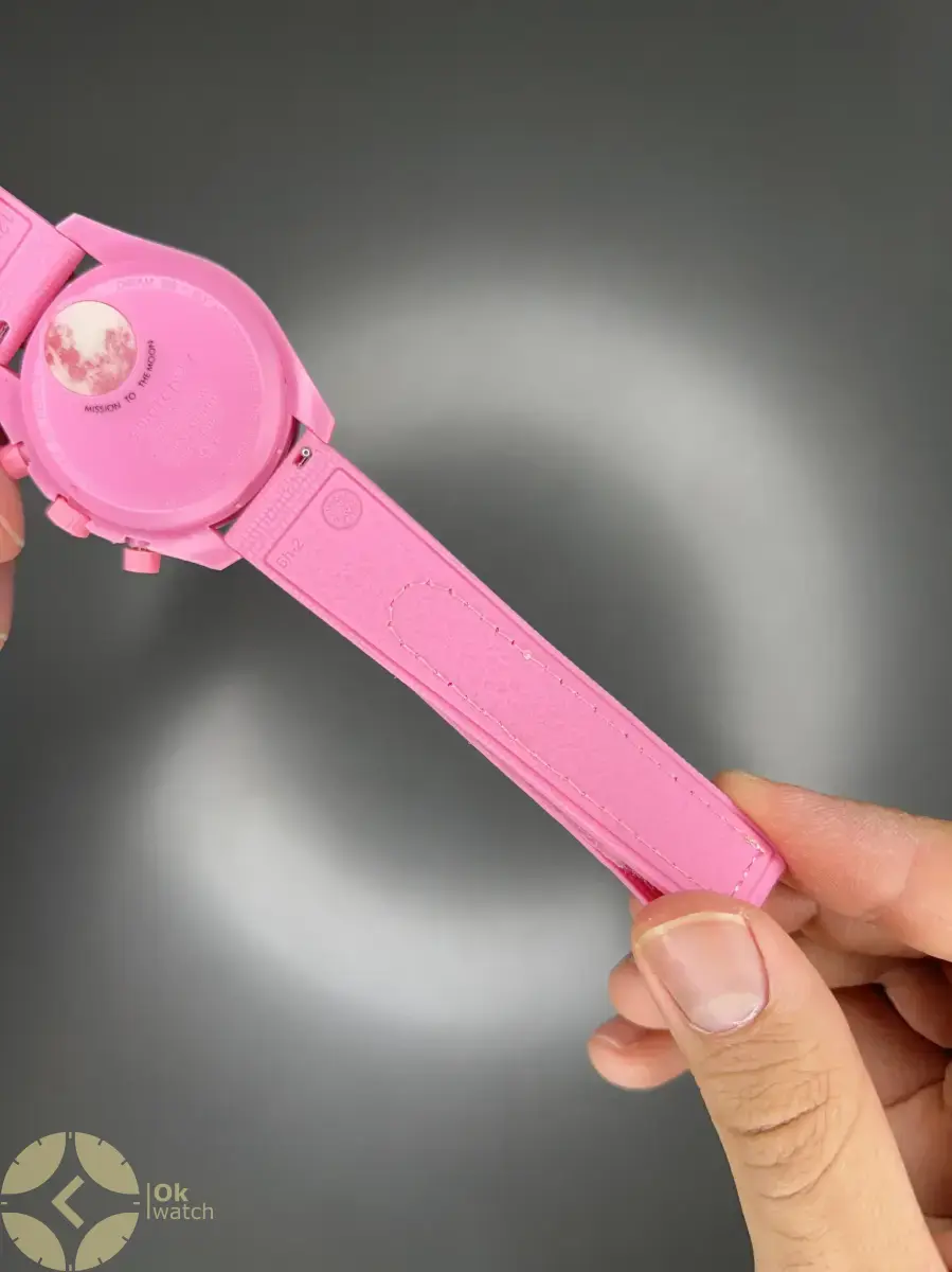 ساعت مچی امگا سواچ بند رابر ماموریت به ماه صورتی Omega x Swatch Mision to the Pink Moonphase Rubber