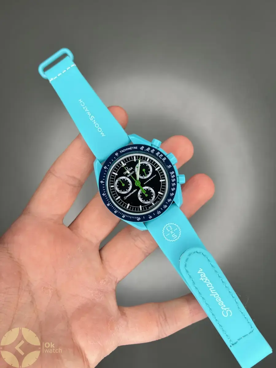 ساعت مچی امگا سواچ بند رابر تیفانی ماموریت به زمین Omega x Swatch Mision to the earth Rubber
