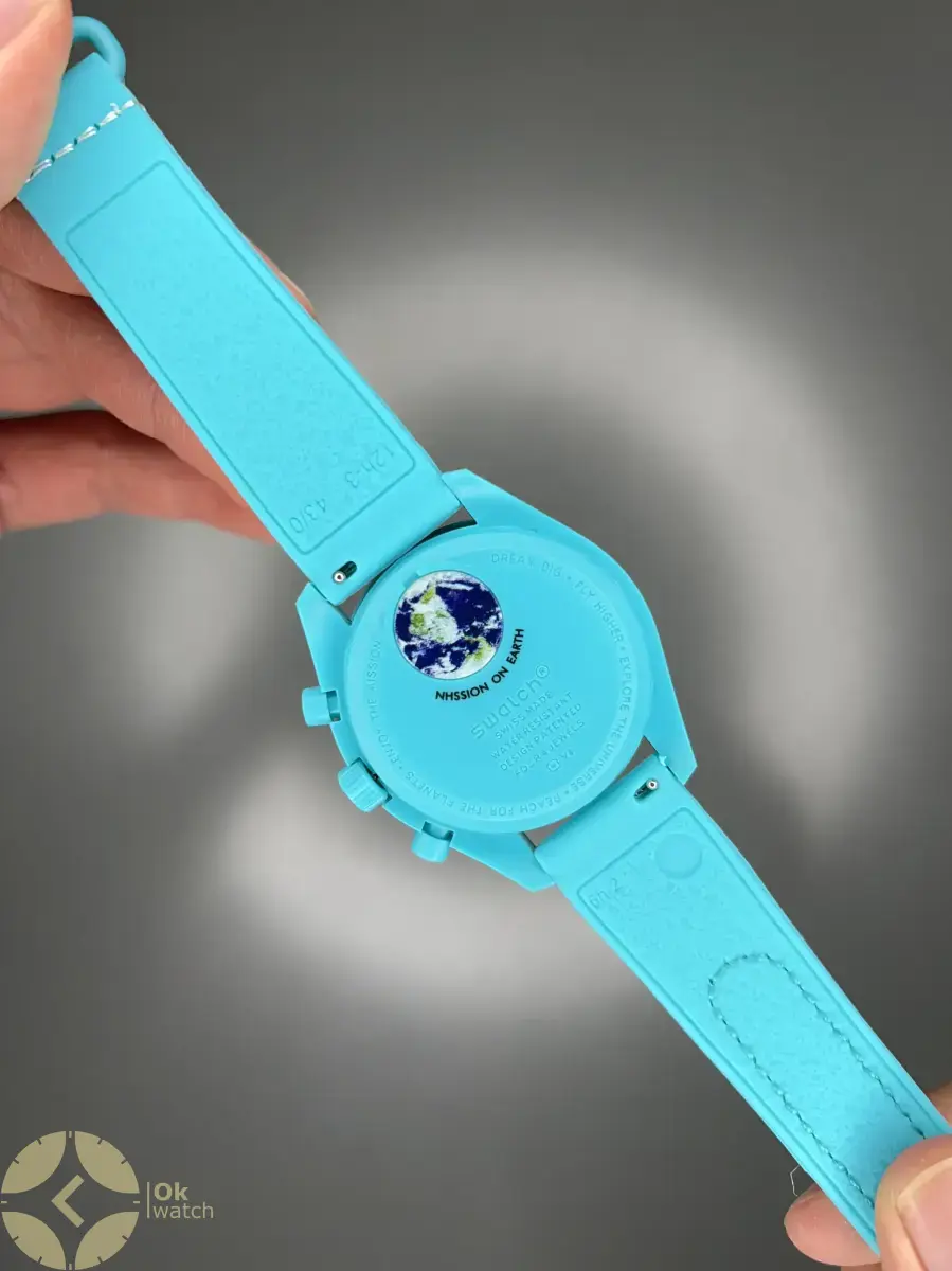 ساعت مچی امگا سواچ بند رابر تیفانی ماموریت به زمین Omega x Swatch Mision to the earth Rubber