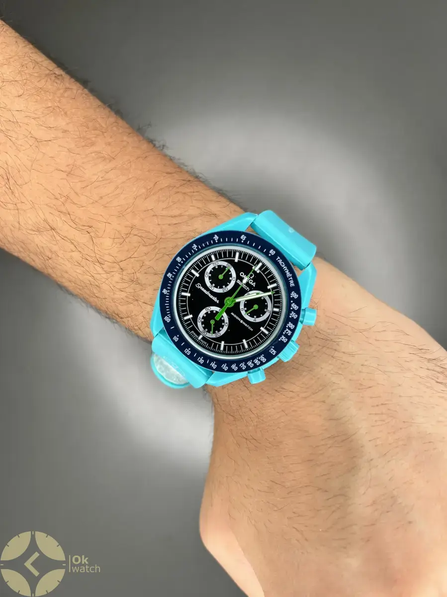 ساعت مچی امگا سواچ بند رابر تیفانی ماموریت به زمین Omega x Swatch Mision to the earth Rubber