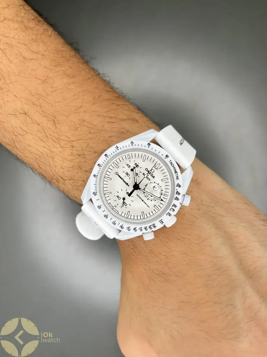 ساعت مچی امگا سواچ بند رابر ماموریت به ماه Omega x Swatch Mision to the moon Rubber