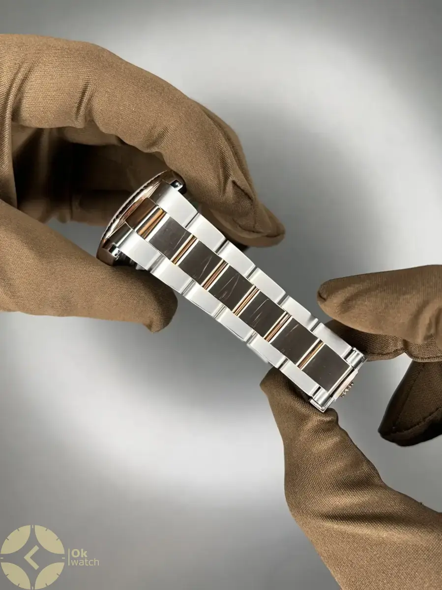 ساعت مچی رولکس دیت جاست سوئیسی بند اویستر سیلوررزگلد صفحه چاکلت Rolex Datejust
