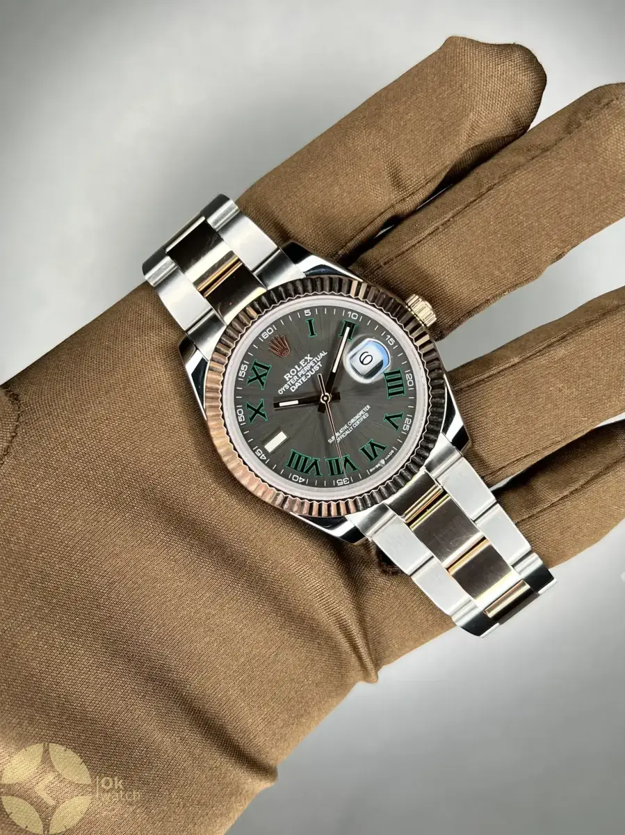ساعت مچی رولکس ویمبلدون سوئیسی سیلور رزگلد Rolex Wimbledon Datejust